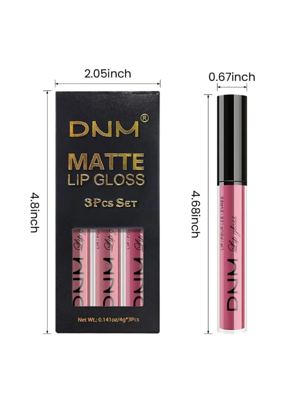 Set31-Light Mauve & Neutral Mauve & Mauve 3pcs Matte Liquid Lipstick Lip Gloss